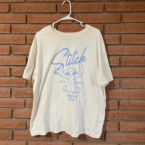 Disney Cream Stitch Logo Tee